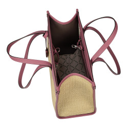 Women beach bag 045g 01 pink zmeura+rafie