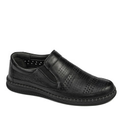 Men loafers, moccasins 925 black