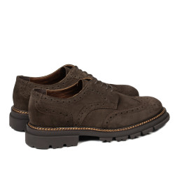 Men casual shoes 989 brown velour
