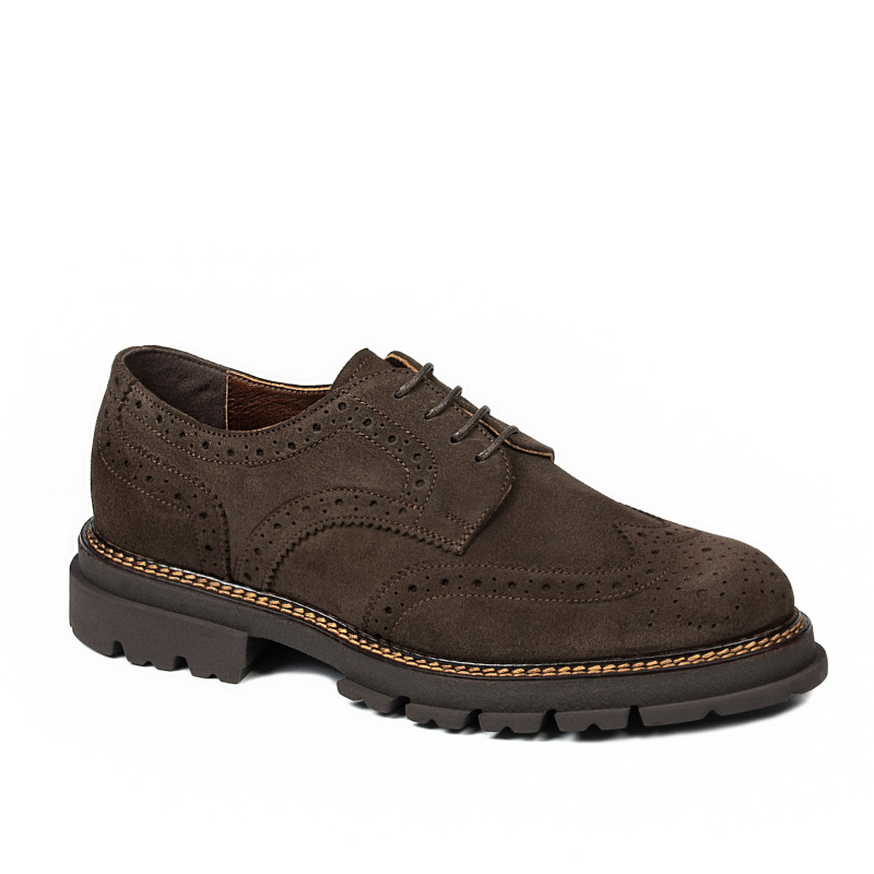 Men casual shoes 989 brown velour