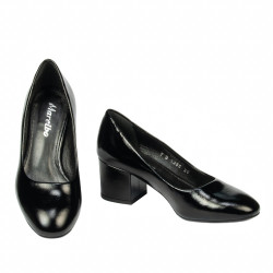 Women stylish, elegant shoes 1356 patent black