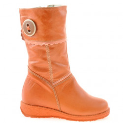 Small children knee boots 25c orange