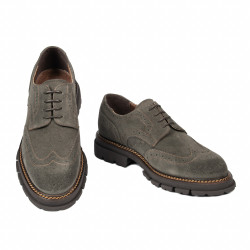 Men casual shoes 989 gray velour