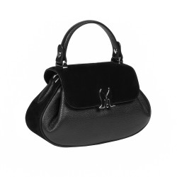Women hand bag 042g 01 bufo black+biz black