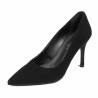 Women stylish, elegant shoes 1320 black velour