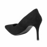 Women stylish, elegant shoes 1320 black velour