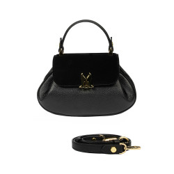 Women hand bag 042g bufo black+biz black