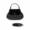 Women hand bag 042g bufo black+biz black