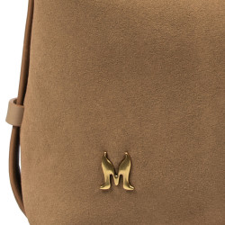 Women hand bag 037g suede nude