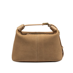 Women hand bag 037g suede nude