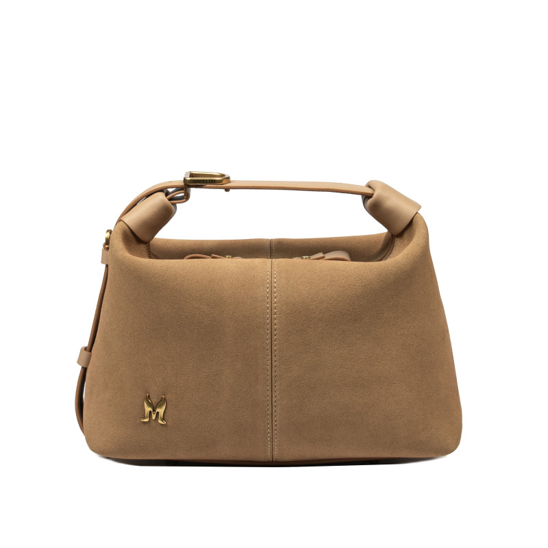 Women hand bag 037g suede nude