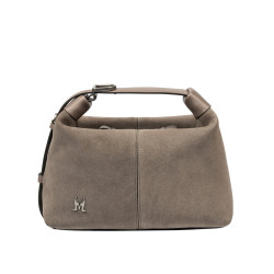 Women hand bag 037g 01 suede sandstone