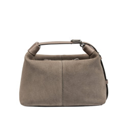 Women hand bag 037g 01 suede sandstone