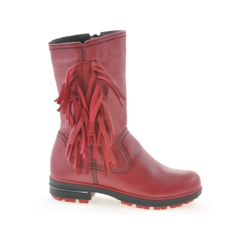 Children knee boots 3208 burgundy