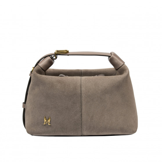 Women hand bag 037g suede sandstone