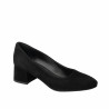 Women stylish, elegant shoes 1331 black velour