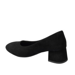 Women stylish, elegant shoes 1331 black velour