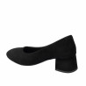 Women stylish, elegant shoes 1331 black velour