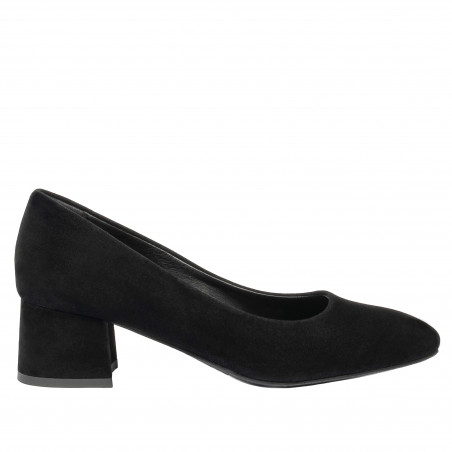 Women stylish, elegant shoes 1331 black velour