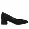 Women stylish, elegant shoes 1331 black velour