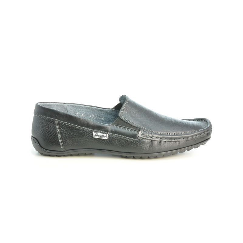 Men loafers, moccasins 777 biz black