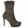 Women knee boots 1132 brown antilopa