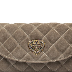 Women shoulder bag 048g suede sandstone