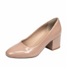 Women stylish, elegant shoes 1356 patent beige