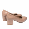 Women stylish, elegant shoes 1356 patent beige