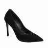 Women stylish, elegant shoes 1302 black velour