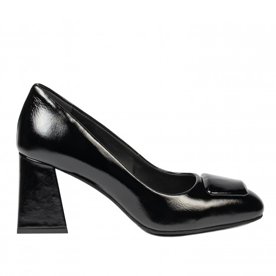 Women stylish, elegant shoes 1324 patent black