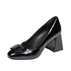 Women stylish, elegant shoes 1324 patent black