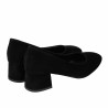 Women stylish, elegant shoes 1331 black velour