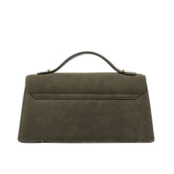 Women shoulder bag 041g suede olive