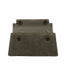 Women shoulder bag 041g suede olive