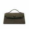Women shoulder bag 041g suede olive