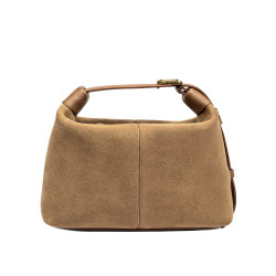 Women hand bag 037-1g suede nude