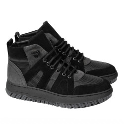 Teenagers boots 4012 bufo black+gray