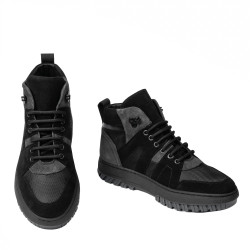 Teenagers boots 4012 bufo black+gray