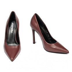 Women stylish, elegant shoes 1302 brown