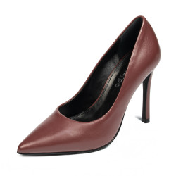 Women stylish, elegant shoes 1302 brown