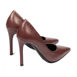 Women stylish, elegant shoes 1302 brown