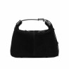 Women hand bag 037-1g 01 suede black