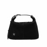 Women hand bag 037-1g 01 suede black