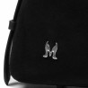 Women hand bag 037-1g 01 suede black