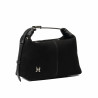 Women hand bag 037-1g 01 suede black