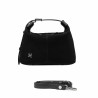 Women hand bag 037-1g 01 suede black