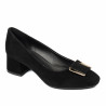 Women stylish, elegant shoes 1321 black velour