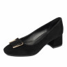 Women stylish, elegant shoes 1321 black velour