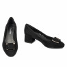 Women stylish, elegant shoes 1321 black velour